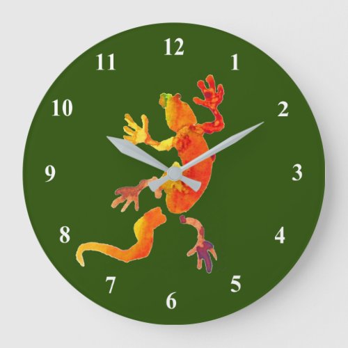 Wildlife eco gecko lizard reptile large clock