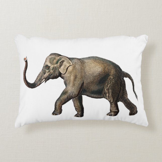 Wildlife Elephant Accent Pillow (Front)