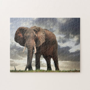 Wildlife Elephant Photo Jigsaw Puzzle