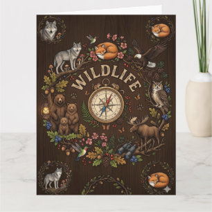 "Wildlife" Forest Adventure Illustration Card