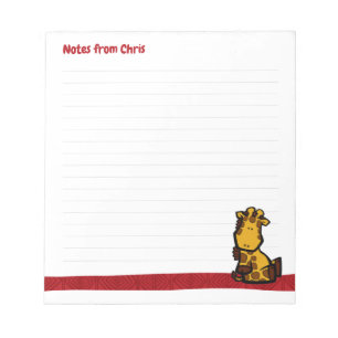 Wildlife Giraffe Note Pad