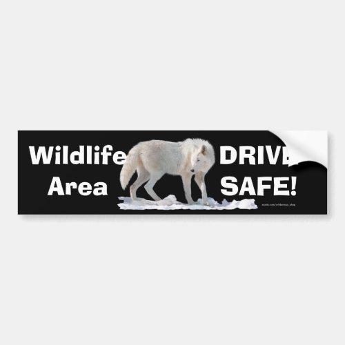 Wildlife Grey Wolf Animal_lover design Bumper Sticker