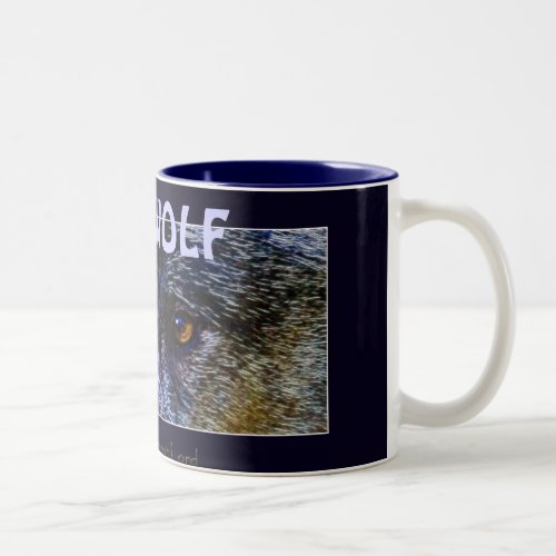 Wildlife Grey Wolf Animal_lover design Two_Tone Coffee Mug