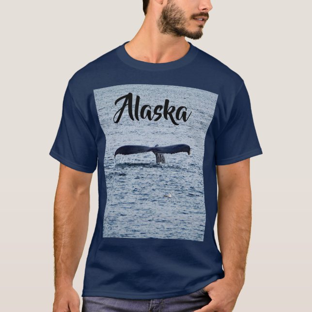 Wildlife Humpback Whale Tail Photo T-Shirt (Front)