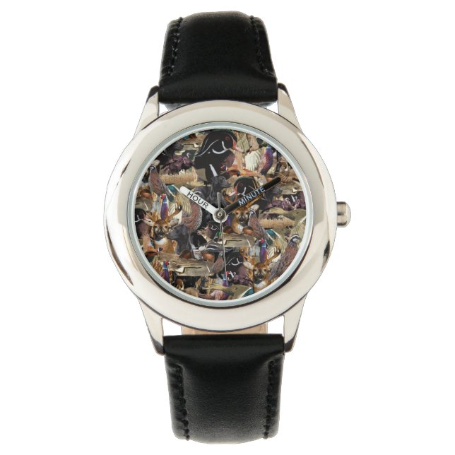 Wildlife Hunting Gifts, Duck & Deer Kid's  Watch (Front)