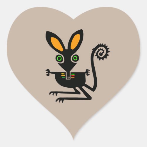 Wildlife _ I love BILBIES _ Marsupial_ Nature Heart Sticker