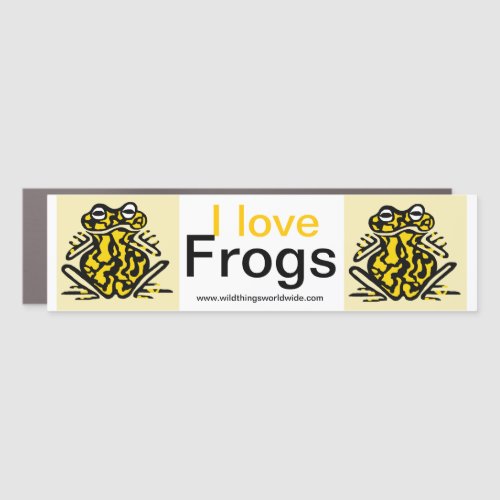 Wildlife _ I love FROGS_ Nature _ ecology _ Car Magnet