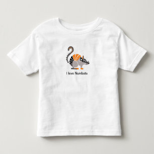 Wildlife - I love NUMBATS - Animal graphic Toddler T-shirt