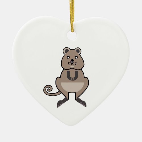 Wildlife _ I love QUOKKAS _Marsupial _ Aussie  Ceramic Ornament