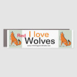 Wildlife - I love Red WOLVES - Conservation-  Car Magnet