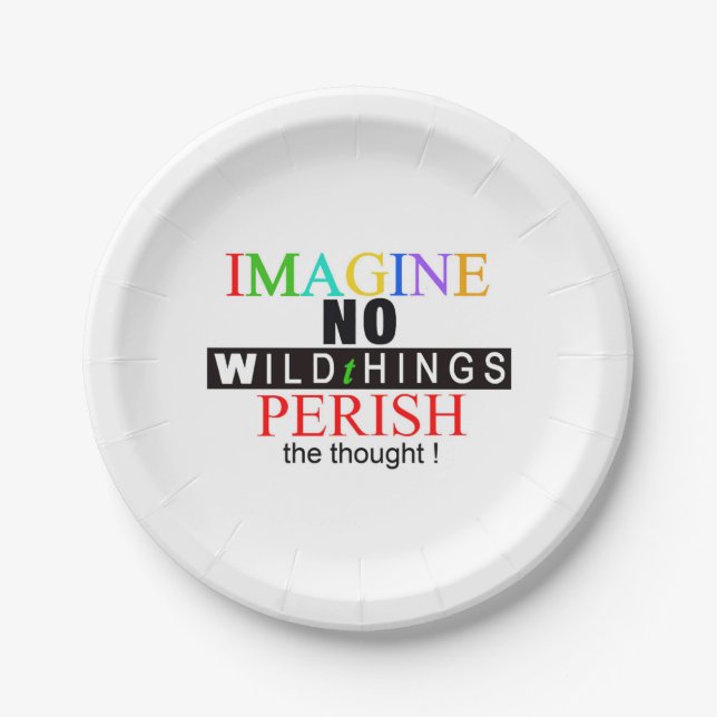 Wildlife - IMAGINE - Conservation - Wild animals Paper Plates (Front)