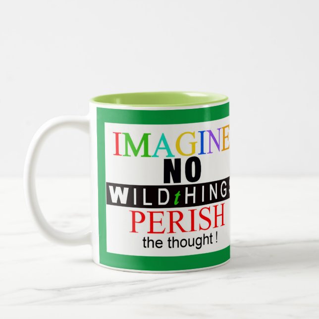 Wildlife - IMAGINE - Save wildlife -  Two-Tone Coffee Mug (Left)