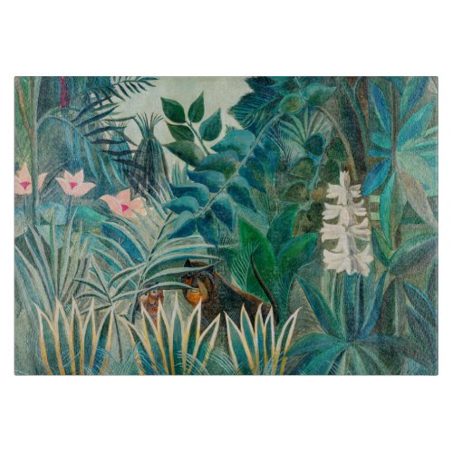 Wildlife in Tropical Jungle Painting Cutting Board