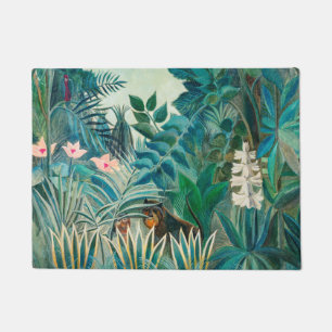 Wildlife in Tropical Jungle Painting Doormat