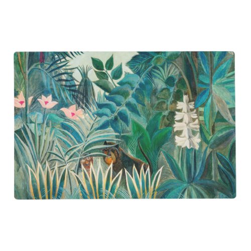 Wildlife in Tropical Jungle Painting Placemat