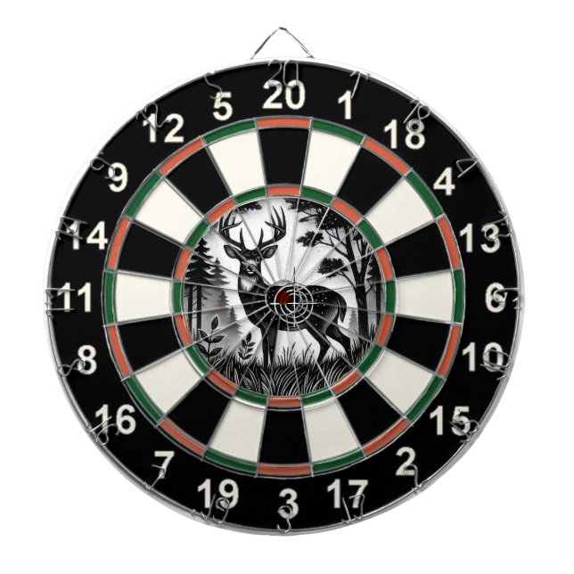 Wildlife-Inspired Hunting Lodge Decor Dart Board (Front)