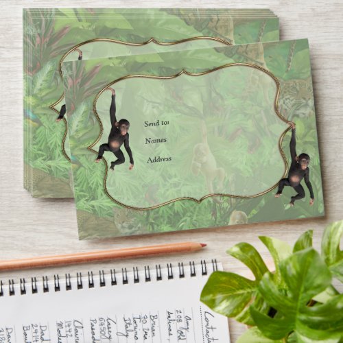 Wildlife Jungle Plants  Animals Envelope