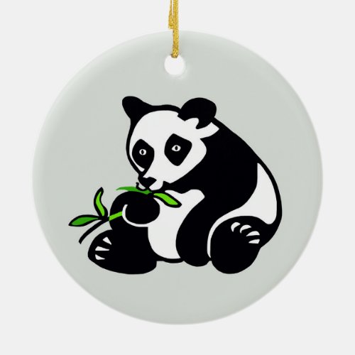 Wildlife _  Kawaii PANDA Bear _Endangered animal _ Ceramic Ornament