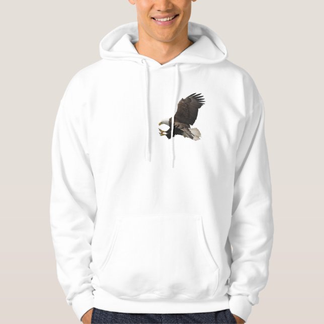Wildlife Landing Bald Eagle HOODIE (Front)