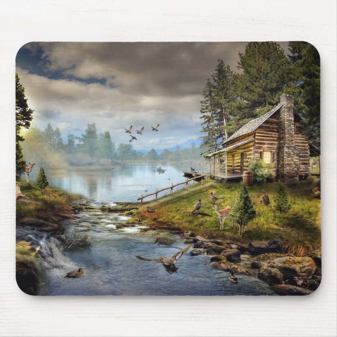 Wildlife Landscape Mouse Pad | Zazzle