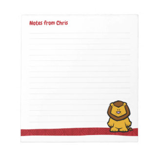 Wildlife Lion Note Pad
