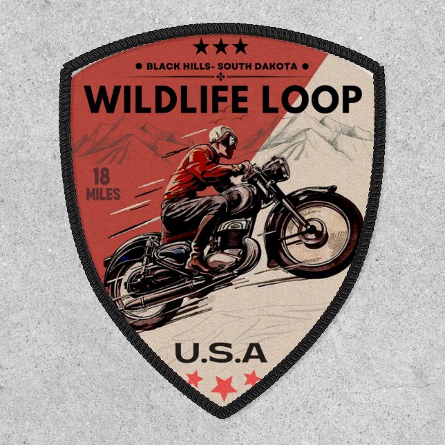 Wildlife Loop Road motorcycle road trip south dako Patch (Front)