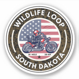 Wildlife Loop Road motorcycle road trip south dako Sticker