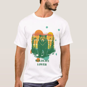 Wildlife Lover Colourful Design  T-Shirt