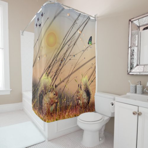 Wildlife Lover _Morning Sunshine Shower Curtain