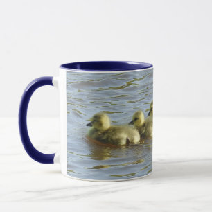 Wildlife mug, Canada geese, baby goslings, chicks Mug