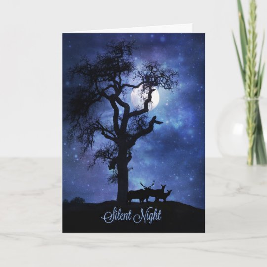 Wildlife Nature Christmas Cards, Silent Night Holiday Card