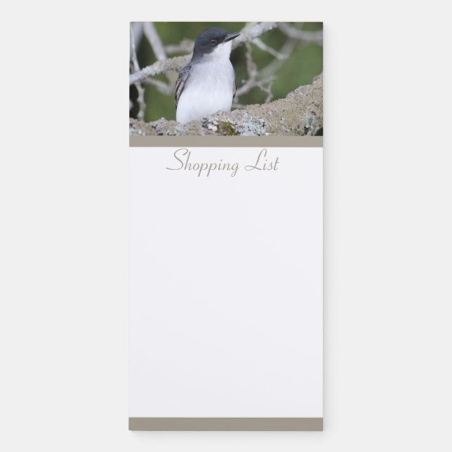 Wildlife Nature Design With a Bird Magnetic Notepad (Front)