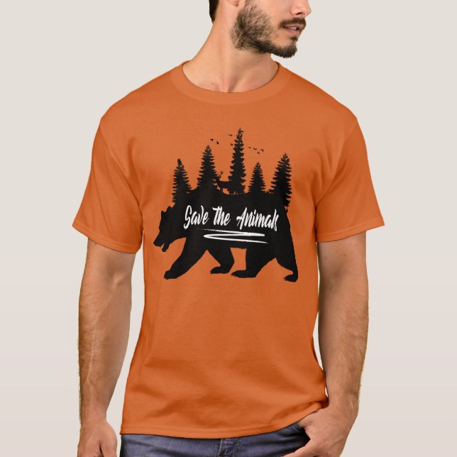 Wildlife nature forest animals gift T-Shirt (Front)
