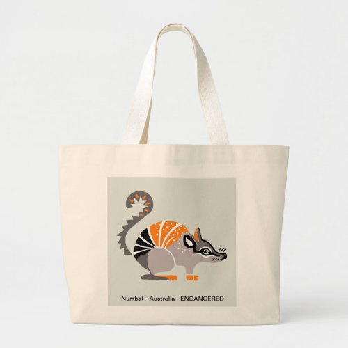 Wildlife _ NUMBAT_ Australial _ Marsupial Large Tote Bag