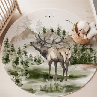 Wildlife nursery decor, Deer Rug