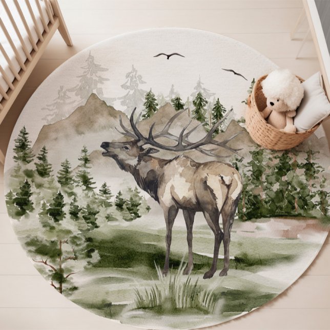 Wildlife nursery decor, Deer Rug (Creator Uploaded)
