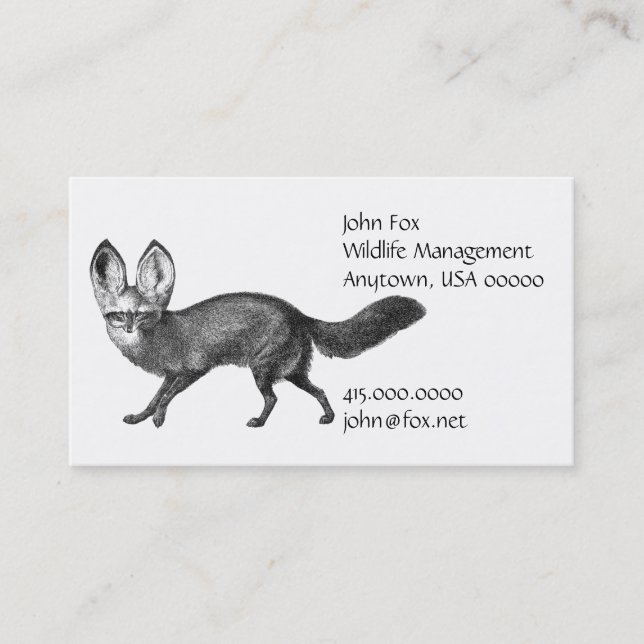 Wildlife Occupations Business Card (Front)