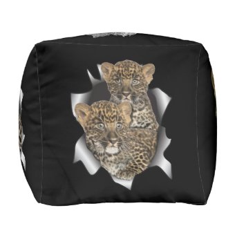 Pouf Enfant Knorrtoys Wildlife - Rempli Billes Polystyrène - Housse Coton Lavable - 40x50x43cm