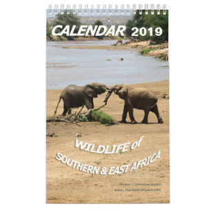 WILDLIFE of Southern & East Africa (Single Page) Calendar