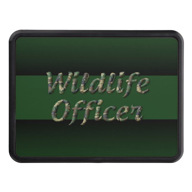 Wildlife Officer - Based on the Thin Blue Line Hitch Cover (Front)
