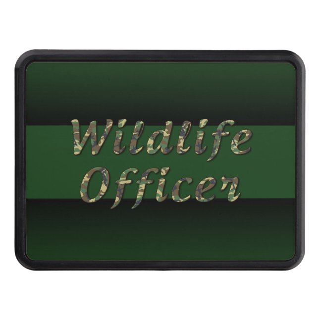 Wildlife Officer - Based on the Thin Blue Line Trailer Hitch Cover (Front)