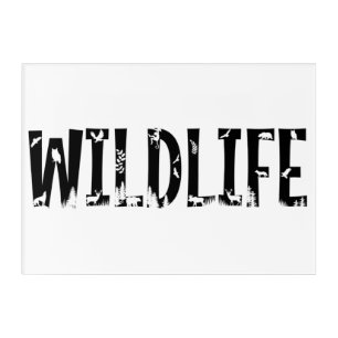 Wildlife Outdoors Animals Nature Forest Typography Acrylic Print