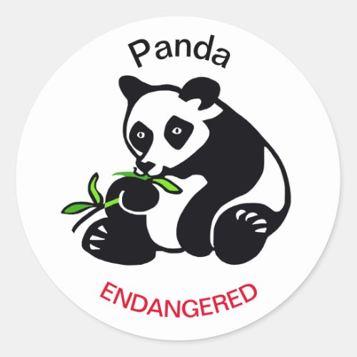  Wildlife _PANDA Bear _ Ecology _ Conservation Classic Round Sticker