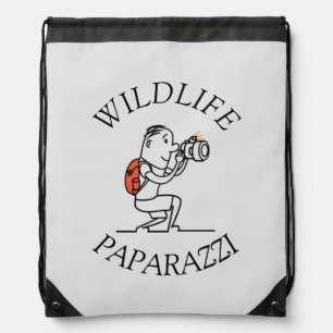 Wildlife Paparazzi -Photographer Drawstring Bag