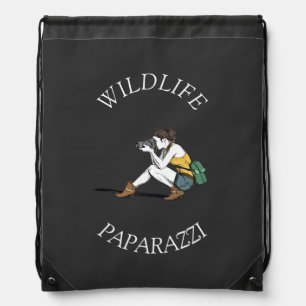 Wildlife Paparazzi -Photographer Drawstring Bag