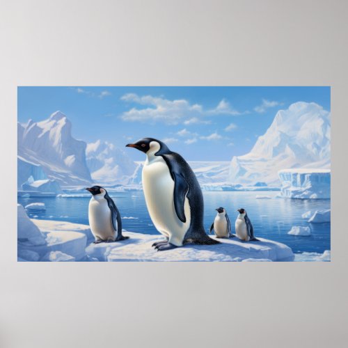 Wildlife Penguin Portrait Poster