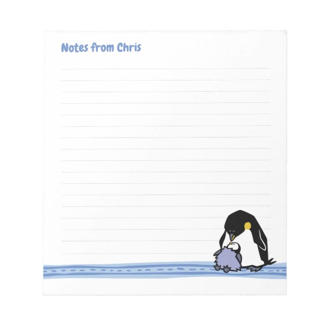Wildlife Penguins Note Pad (Front)