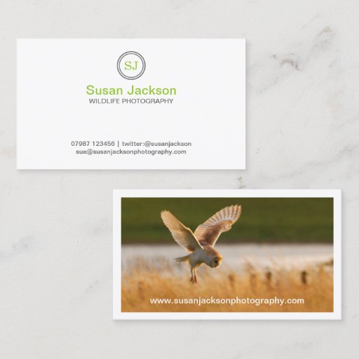 Customizable Wildlife Photography Business Card