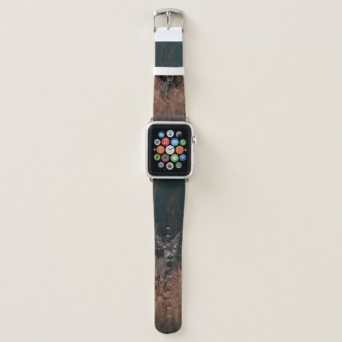 WILDLIFE PHOTOGRAPHY OF GRAY DEER SURROUNDED BY GR APPLE WATCH BAND