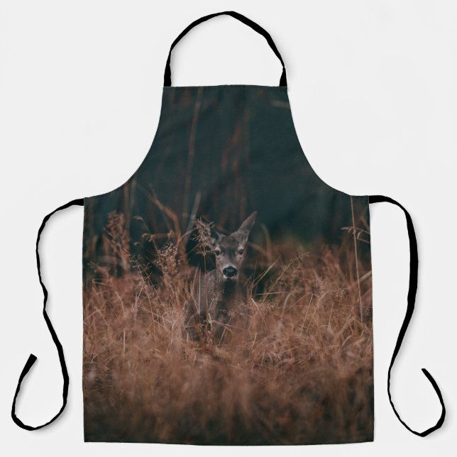 WILDLIFE PHOTOGRAPHY OF GRAY DEER SURROUNDED BY GR APRON (Front)